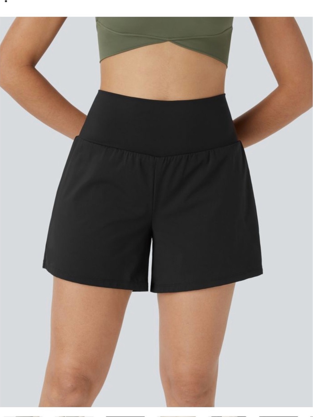 HALARA softlyzero airy super high waisted 2-in-1 instant cool yoga shorts 5” M.